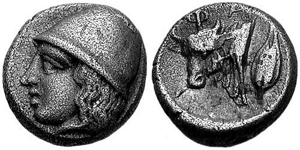 Изображение Кабира на монете города Фанагории (рис. 21)